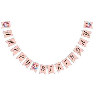 Baby Fox Happy Birthday Bunting Flags