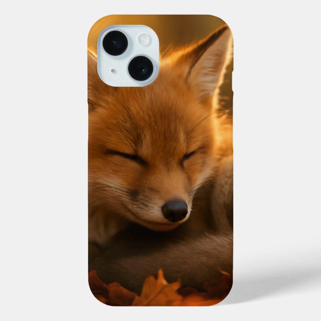 Baby Fox in Autumn Leaves Case-Mate iPhone Case (Back)