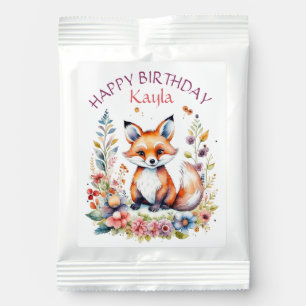 Baby Fox in Flowers Birthday Party Hot Chocolate Drink Mix