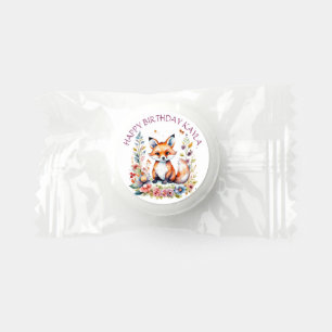 Baby Fox in Flowers Birthday Party Life Saver® Mints