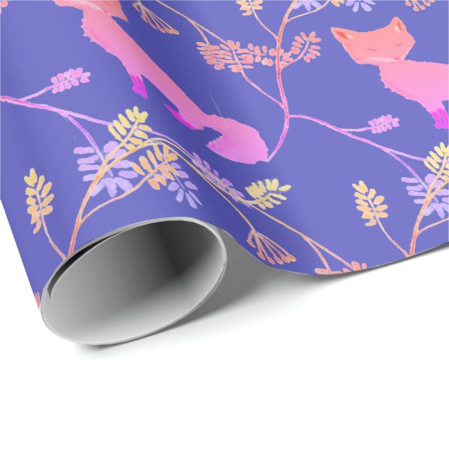 Baby Fox Night Wrapping Paper (Roll Corner)