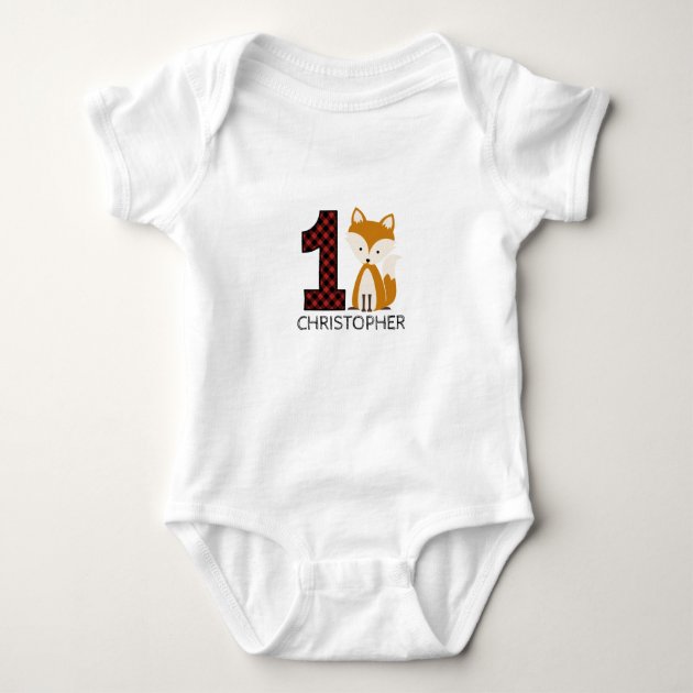 fox first birthday shirt