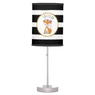 Baby Fox Stripe Personalized Lamp