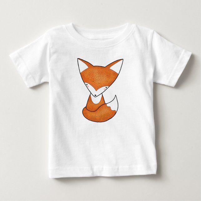 Baby Fox T-shirt Cute Fox Woodland Animal T-shirt (Front)