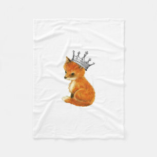 Baby Fox Vintage Crown Fleece Blanket