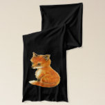 Baby Fox Vintage Scarf<br><div class="desc">Vintage images of an adorable baby fox make a great scarf on black or the color of your choice. Matching items are available in my Zazzle store.</div>