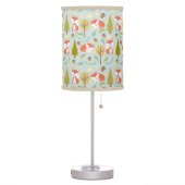 Baby Fox Woodland Pattern Lamp - Girl (Left)