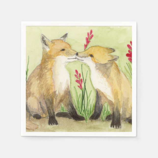 Baby Foxes Napkins (Front)