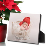 Baby Frameless Photo Tabletop Easel Back Plaque<br><div class="desc">Tabletop plaque with a built-in easel features your favorite newborn baby's photo, name and birth info put directly on the hardboard panel for a stunningly crisp image with an easy wipe clean surface. Great as a gift or to display your favorite photo in your home. TIP: If using square plaque,...</div>