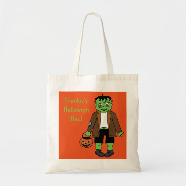 Baby Frankenstein candy sack Tote Bag (Front)