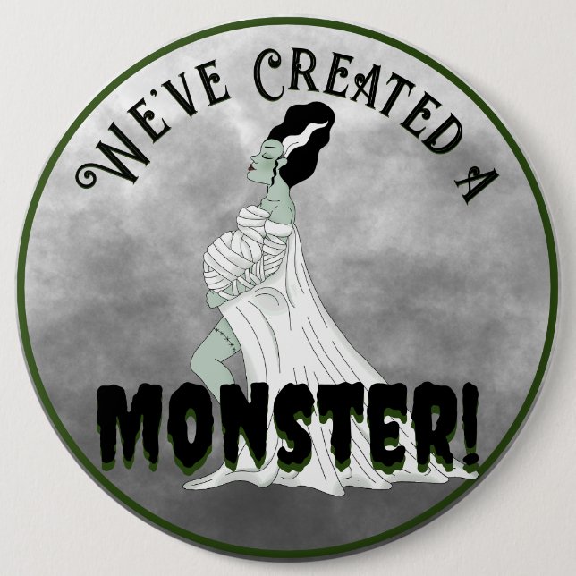 Baby Frankenstein Shower Button (Front)
