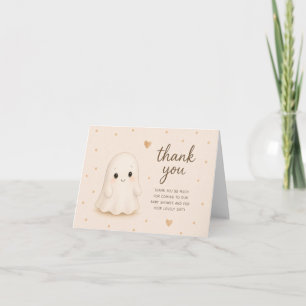 Baby Friendly Ghost Baby Shower Thank You Card