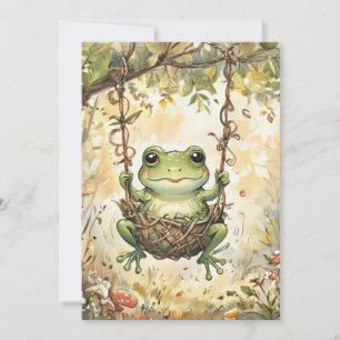 Baby Frog Digital Download Shower Invitation