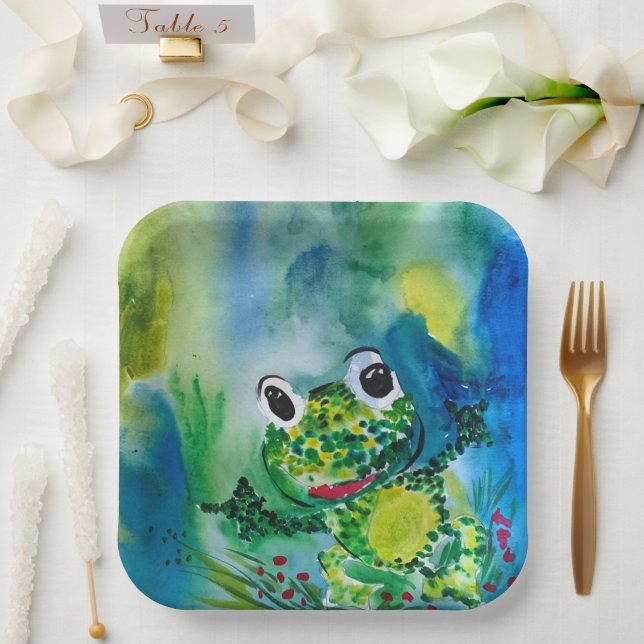 Baby Frog Paper Plates (Wedding)