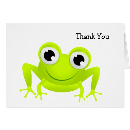 Baby Frog Thank You Greeting Cards | Zazzle