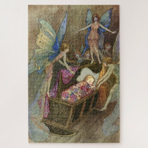 Baby from the Book of Fairy Poetry _ Warwick Goble Jigsaw Puzzle