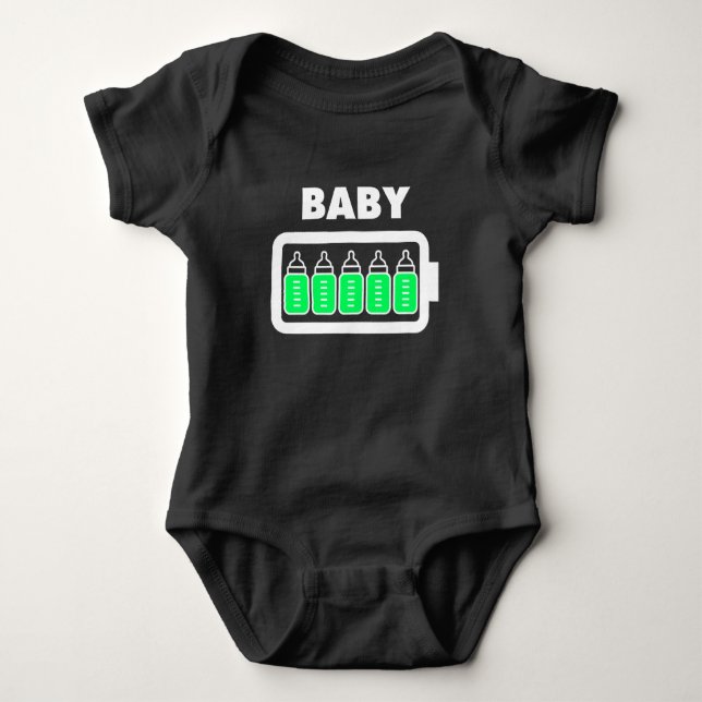 Baby Full Bottle Battery Baby Bodysuit (Front)