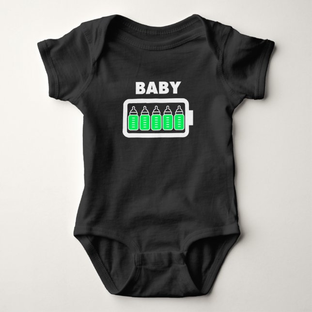 Baby Full Bottle Battery Bodysuit (Front)