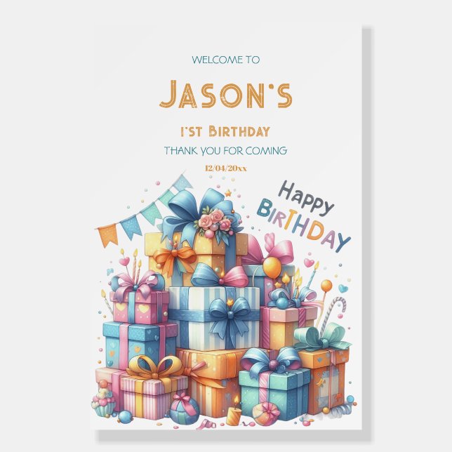 Baby Fun First Birthday Foam Boards (Front)