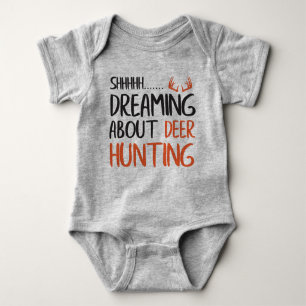 Baby funny Deer Hunting Jersey Bodysuit Shirt