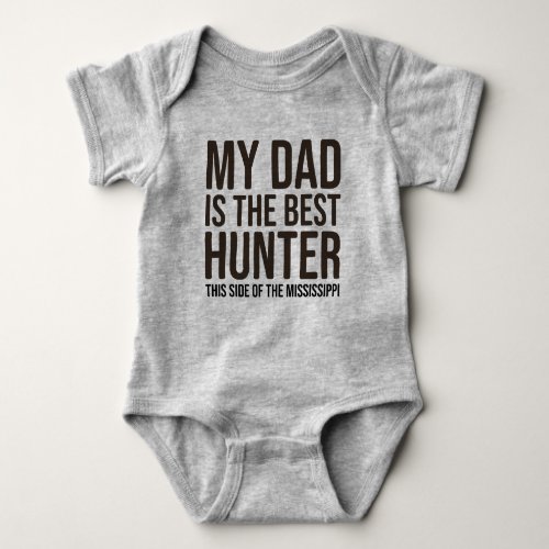 Baby Funny Hunting Jersey Bodysuit Shirt by Dad
