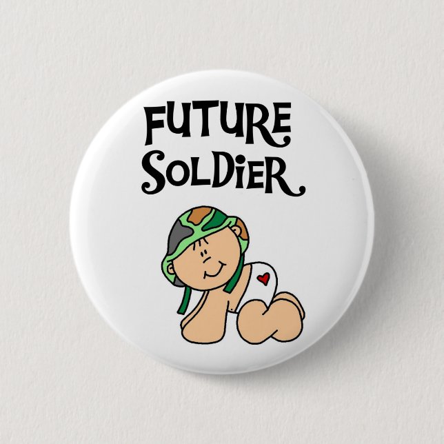 Baby Future Soldier Pinback Button (Front)