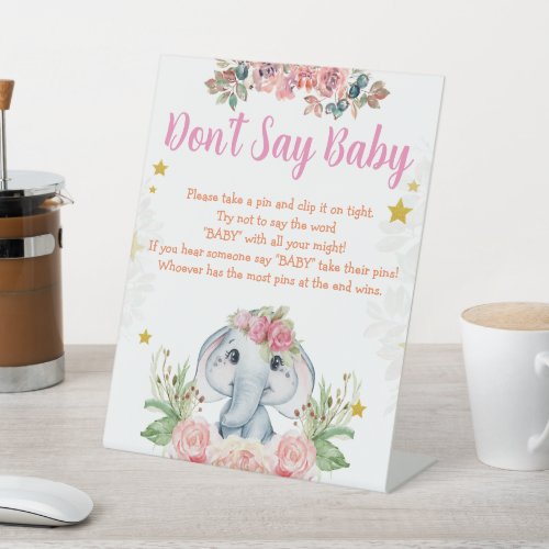 Baby Game Elephant Baby Shower Pedestal Sign