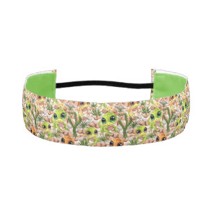 Baby Geckos Cute Cartoon Characters Athletic Headband