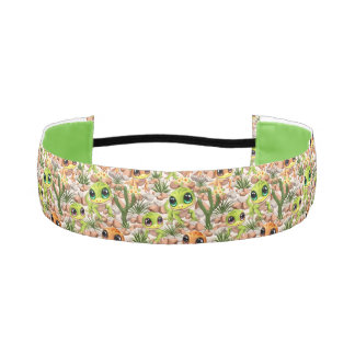 Baby Geckos Cute Cartoon Characters Athletic Headband