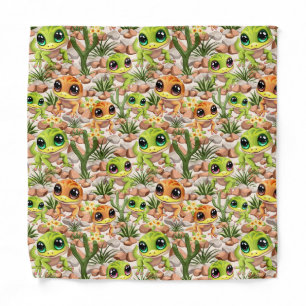 Baby Geckos Cute Cartoon Characters Bandana