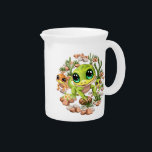 Baby Geckos Cute Cartoon Characters Beverage Pitcher<br><div class="desc">Cute Little Baby Gecko Lizards smiling set of four Characters. Lovely and cheerful cartoon characters,  one is green,  the other is Brown,  with big and sweet green,  pink,  blue and brown eyes. Original Vector art isolated on white,  copyright BluedarkArt TheChameleonArt.</div>