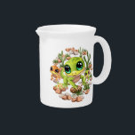 Baby Geckos Cute Cartoon Characters Beverage Pitcher<br><div class="desc">Cute Little Baby Gecko Lizards smiling set of four Characters. Lovely and cheerful cartoon characters,  one is green,  the other is Brown,  with big and sweet green,  pink,  blue and brown eyes. Original Vector art isolated on white,  copyright BluedarkArt TheChameleonArt.</div>