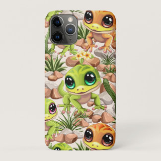 Baby Geckos Cute Cartoon Characters iPhone 11 Pro Case