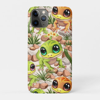 Baby Geckos Cute Cartoon Characters iPhone 11 Pro Case