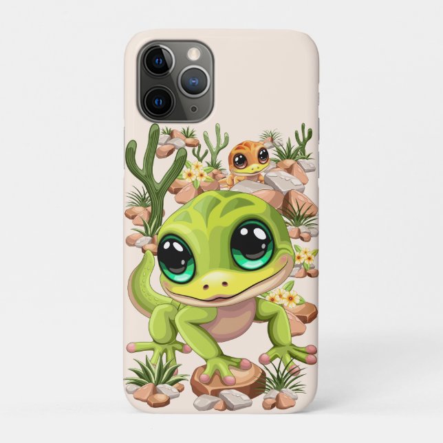 Baby Geckos Cute Cartoon Characters Case-Mate iPhone Case (Back)