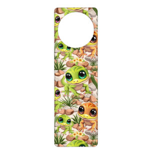 Baby Geckos Cute Cartoon Characters Door Hanger