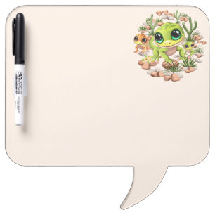 Baby Geckos Cute Cartoon Characters Dry Erase Board