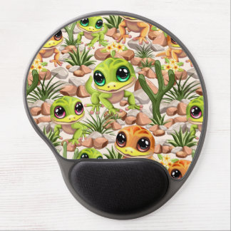 Baby Geckos Cute Cartoon Characters Gel Mouse Pad