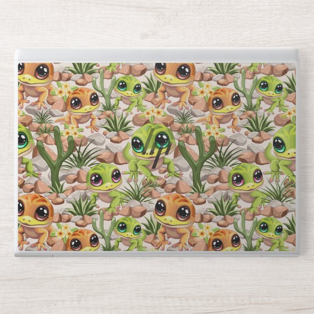 Baby Geckos Cute Cartoon Characters HP Laptop Skin (Front)