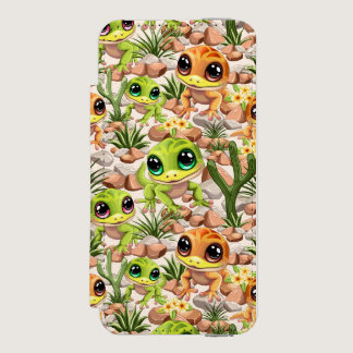 Baby Geckos Cute Cartoon Characters iPhone SE/5/5s Wallet Case