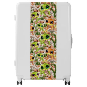 Baby Geckos Cute Cartoon Characters Luggage