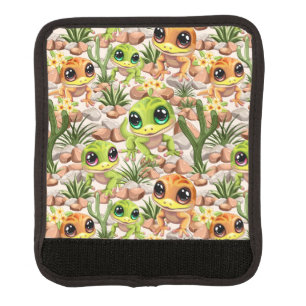 Baby Geckos Cute Cartoon Characters Luggage Handle Wrap