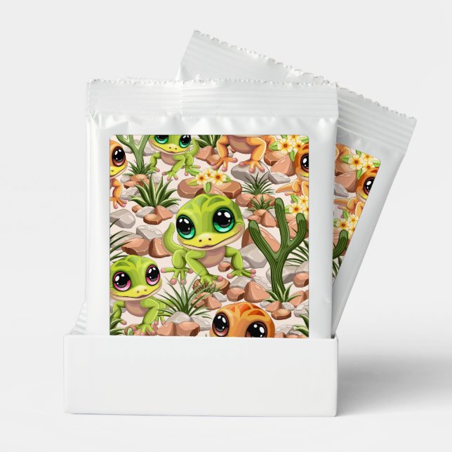 Baby Geckos Cute Cartoon Characters Margarita Drink Mix (Pair)