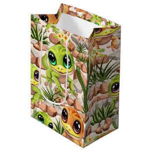 Baby Geckos Cute Cartoon Characters Medium Gift Bag