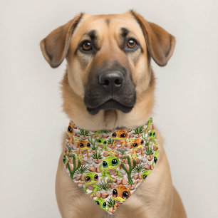 Baby Geckos Cute Cartoon Characters Pet Bandana Collar