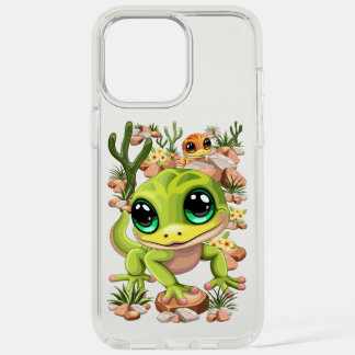 Baby Geckos Cute Cartoon Characters iPhone 15 Pro Max Case
