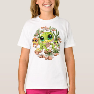 Baby Geckos Cute Cartoon Characters T-Shirt
