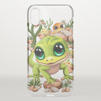Baby Geckos Cute Cartoon Characters iPhone X Case