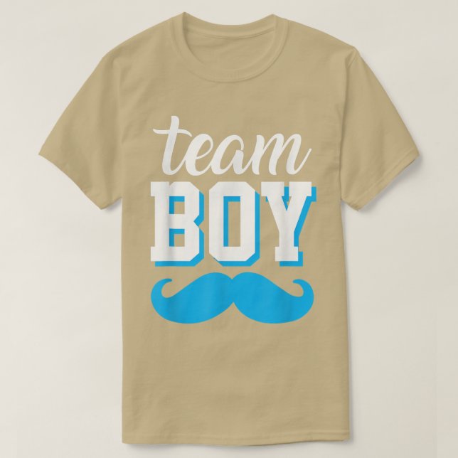 Baby Gender Reveal Announcement Party Team Boy Men T-Shirt (Design Front)