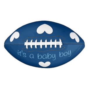 baby gender reveal (boy) football by dalDesignNZ